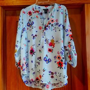 Light green Tunic Top, with Floral design